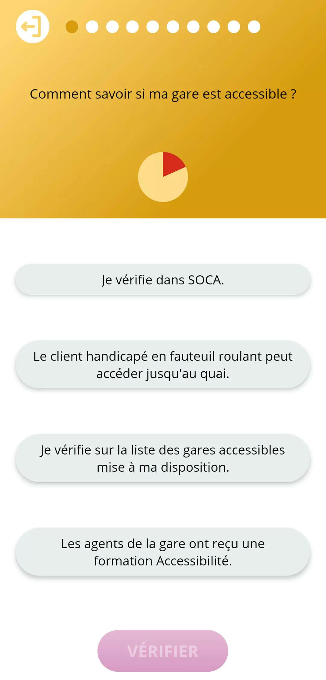 Application de quiz pour la SNCF